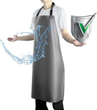 Waterproof Apron with Comfortable Adjustable Bib Rubber Vinyl Dishwasher Heavy D