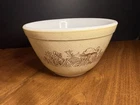 Vintage Pyrex Forest Fancies Mushroom 401 Bowl 1.5 Pint 750 ml Glass Mixing Tan