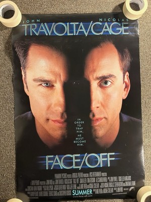 FACE OFF ORIGINAL ROLLED DOUBLE~SIDED MOVIE POSTER 27x40 TRAVOLTA CAGE 1997