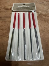 Vintage Archer 5 Piece Needle File Set Precise Filing Detail Work Made In Japan 