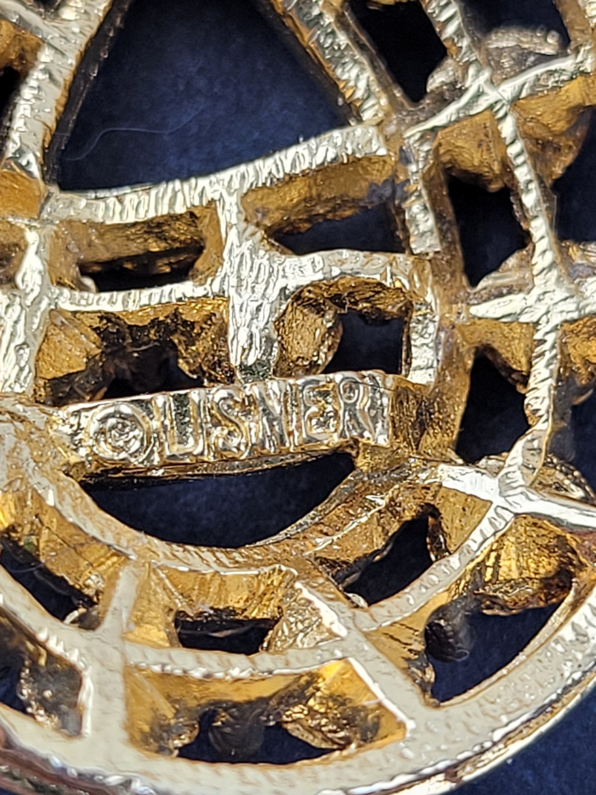 Signed Lisner Blue Green Rhinestone Small Twisted… - image 7