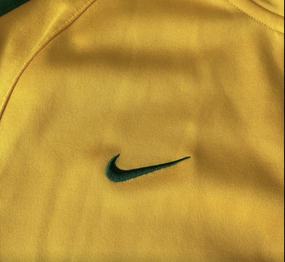Nike Brasil Fútbol Chaqueta Fútbol Camiseta de Fútbol Para Hombres Amarillo Cremallera Rara Talla L Foto 3 de 4
