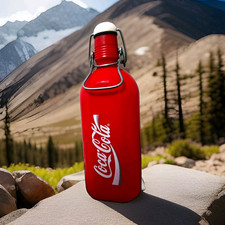 Original Coca-Cola Trinkflasche Rot mit B&uuml;gelverschluss Retro Sammlerst&uuml;ck Top!!