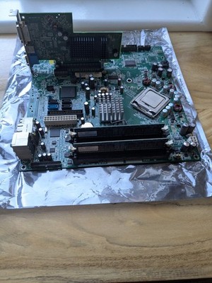 retro gaming intel motherboard bundle + graphics card, power source, and ram