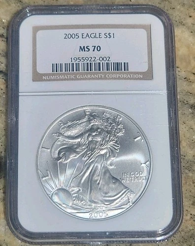Photo of a 2005 American Silver Eagle from an eBay listing that sold on Jul 19, 2026
