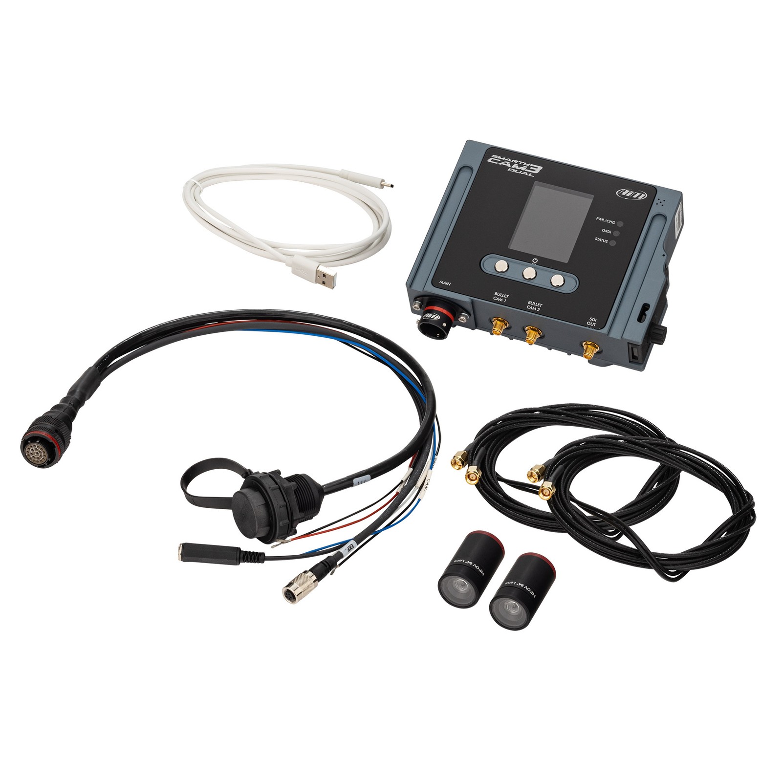 AIM SmartyCam 3 Dual HD Camera - 2 x 84 Deg Lens, 4m Cables, Harness Inc Ext Mic