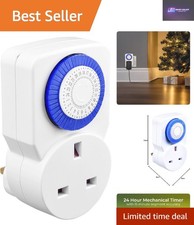 White MP Mechanical Energy-Saving Timer Plug - Simple Appliance Control Solution