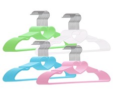 Plastic Heart-Shaped Hangers 20 Pack - Ultra Thin Space Saving Rainbow Clothe...