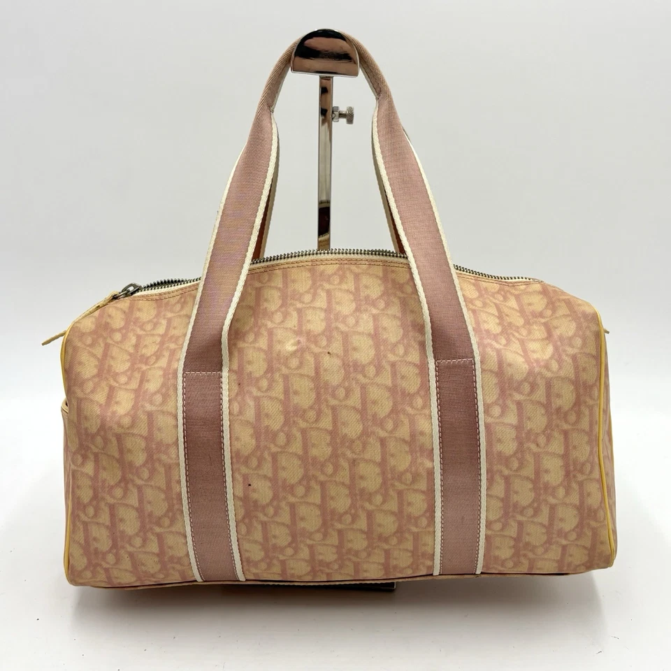 Auténtico Bolso de Mano Christian Dior Número Línea Trotter Patrón Mini Boston PVC 2Y2811 Foto 3 de 4