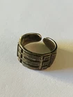 925 Sterling Silver Vintage Chunky Cuff Band Ring Approx Size 6, 8 Grams