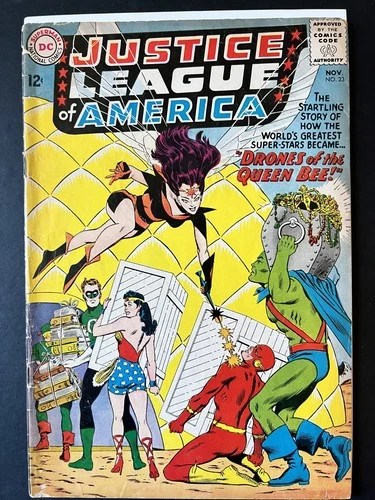 VTG JLA Justice League of America #23 1st QUEEN BEE DC Comics VG/G 1963
