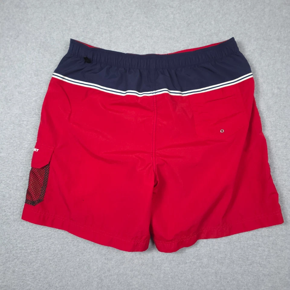 Bañador deportivo Polo Ralph Lauren vintage para hombre 2XL XXL rojo años 90 bolsillo de malla Foto 4 de 4