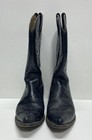 Tony Lama Black Leather Western Cowboy Boots Stitched Pointed Toe Size 7.5 — photo 2
