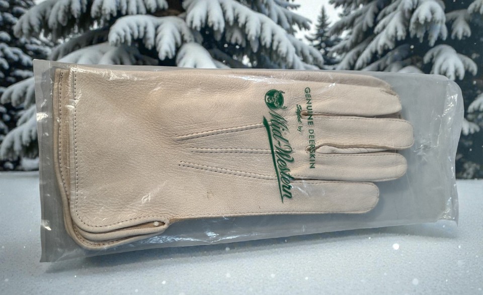 Vintage Midwestern Deerskin Mens Gloves Size 95 Nos Ebay 