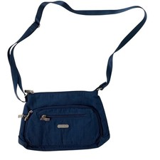 Baggallini Blue Crossbody Bag With Adjustable Strap  Multiple Pockets