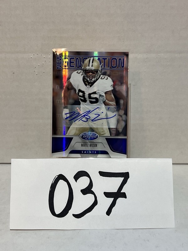 2011 Certified New Generation Blue /100 Martez Wilson #210 Auto