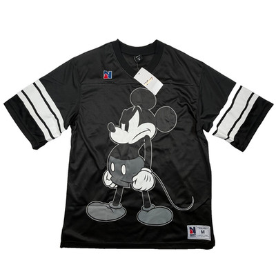 Men s Neff Disney Mickey Mouse Black Football Jersey Huge Print Size M - NWT