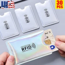 30* RFID Blocking Sleeves Secure Credit ID Card Holder Identity Theft Protection
