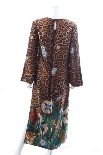 PAULA Printed Silk Midi Dress / Brown / RRP - Foto 3 di 5