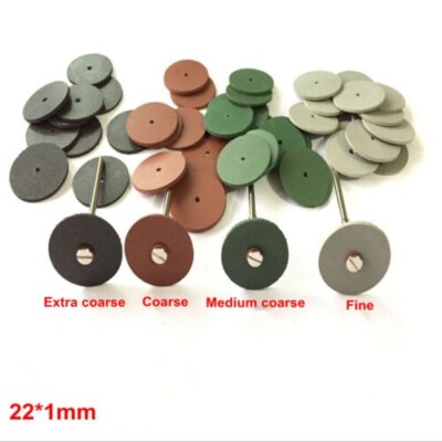 50 Dental Lab Rubber Polishing Wheels Burs Silicone Polishers 2.35mm Rotary Tool