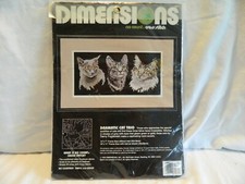 C-25 DIMENSIONS COUNTED CROSS-STITCH KIT  DRAMATIC CAT TRIO  