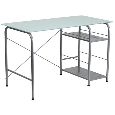 2 Ikea Metal Computer Desks With Glass Tops For 2 Ikea Metal Computer Desks With Glass, Ikea Desks Glass Top