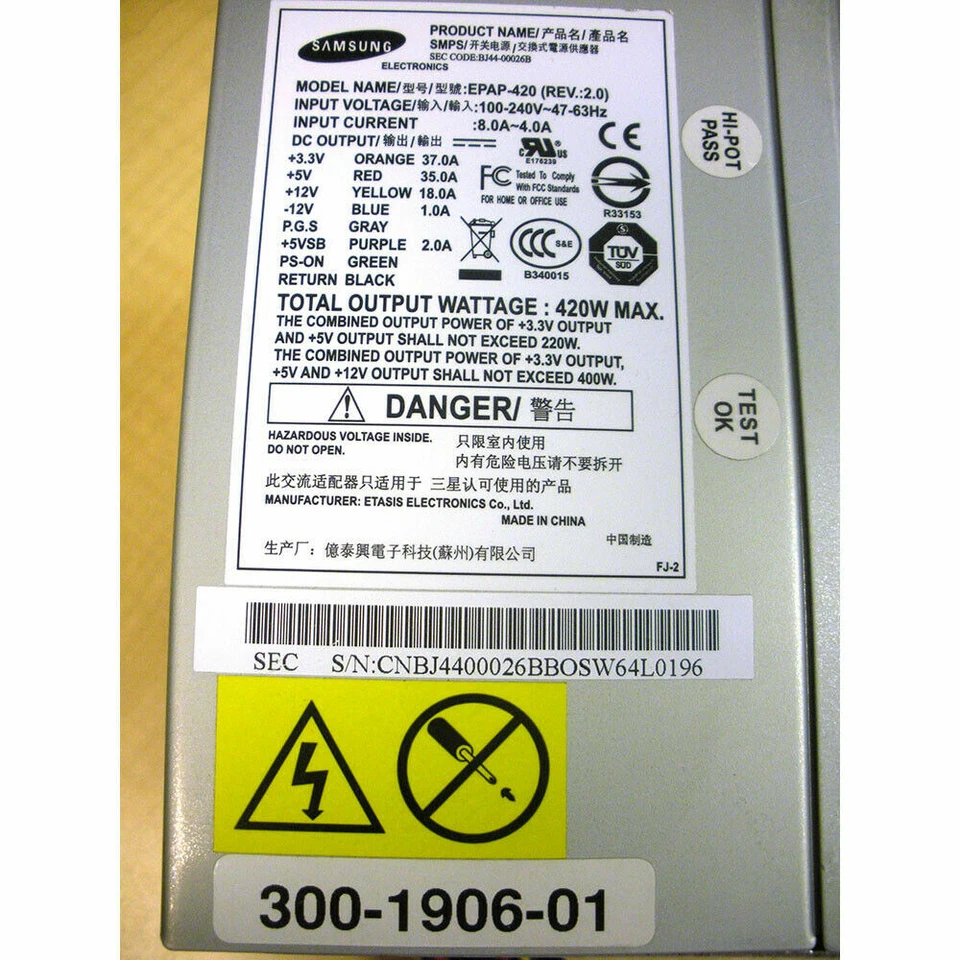 QTY OF TESTED WITH WARRANTY Oracle Sun 300-1906 420W AC Power Supply Blade 1500 - Image 3 of 4