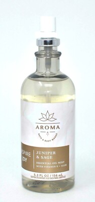 Juniper Sage Essential Oil Body Room Mist Bath Body Works 5.3oz spray joy aroma