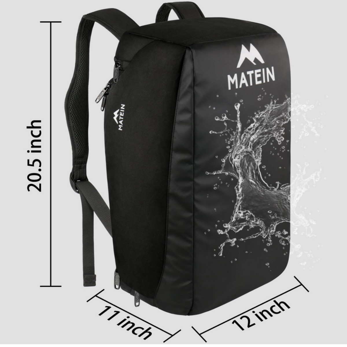 Matein Men's Gym Bag Shoe Compartment Sports Duffle Bag Carry On Backpack 45L