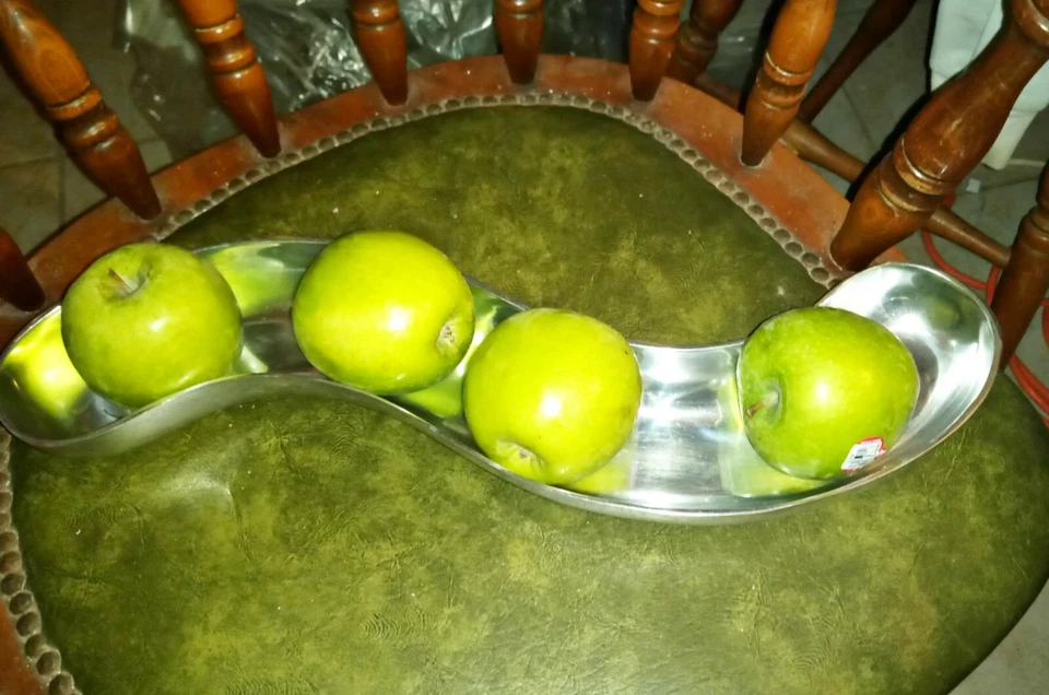 水果碗/糖果抛光铝 S 形 — 第 3/4 张图片