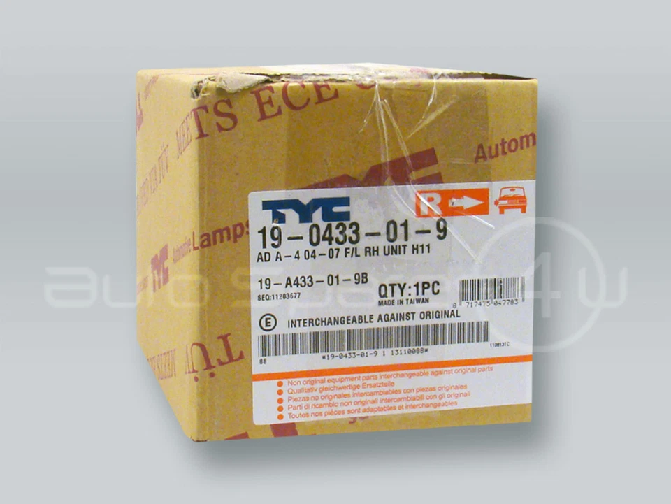 Conjunto de luces antiniebla TYC con bombilla DERECHA para AUDI A4 S4 2006-2008 Foto 3 de 3