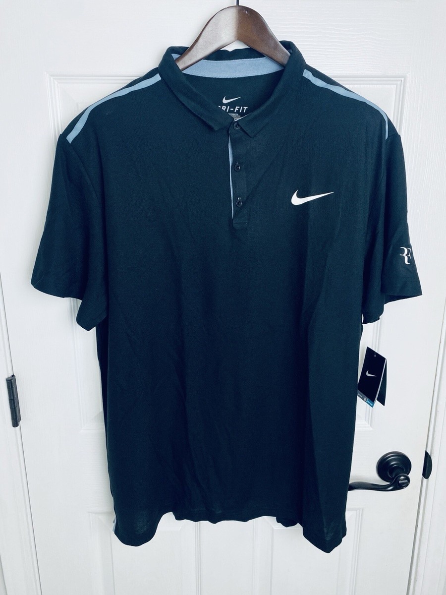 Nike Roger Federer RF 2014 US Open NYC Tennis Polo Shirt XXL