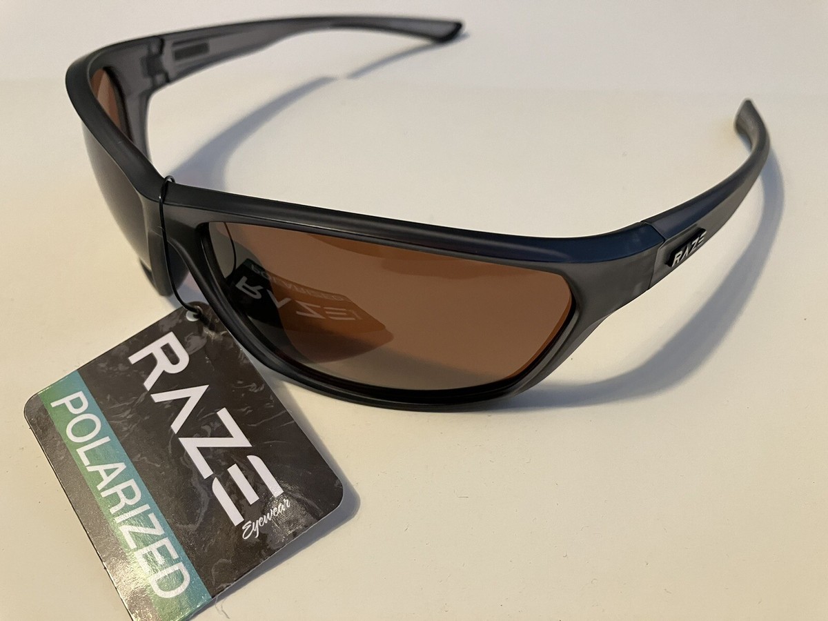 RAZE Eyewear Sunglasses J Frame HDP Crystal Gray Polarized Fishing