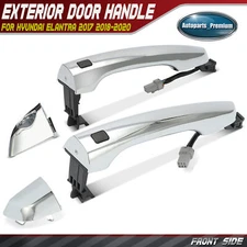2x Front Left & Right Chrome Exterior Door Handle for Hyundai Elantra 2017-2020