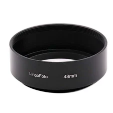 LingoFoto 48mm Black Standard Metal Lens Hood Shade for QL17 GIII DSLR Camera