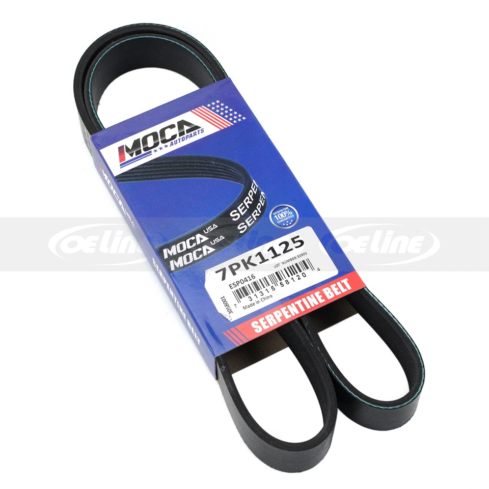 Ремень змеевик 7PK1125 EPDM для Nissan 12-19 Versa 15-19 Micra 14-19 Versa Note - Изображение 4 из 4