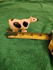 2 VTG 1960s Toy Ramp Walkers Holstein Dairy Cow Black & White & Pink Pig. Works — photo 7