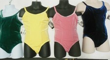 Princess Seamed Velvet Spandex camisole Dance leotard many colors 91225 CHILD