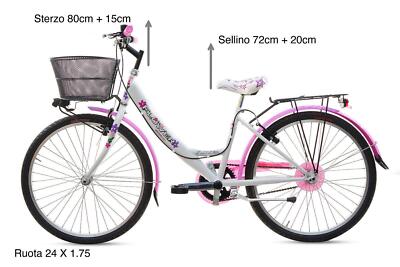Bici Donna Bicicletta Bambina Da 6-8 Anni Bici 20u2033 Con Cestino
