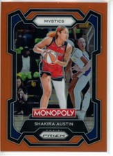 2024 Panini Prizm Monopoly Shakira Austin Orange Prizm /124 Mystics #3