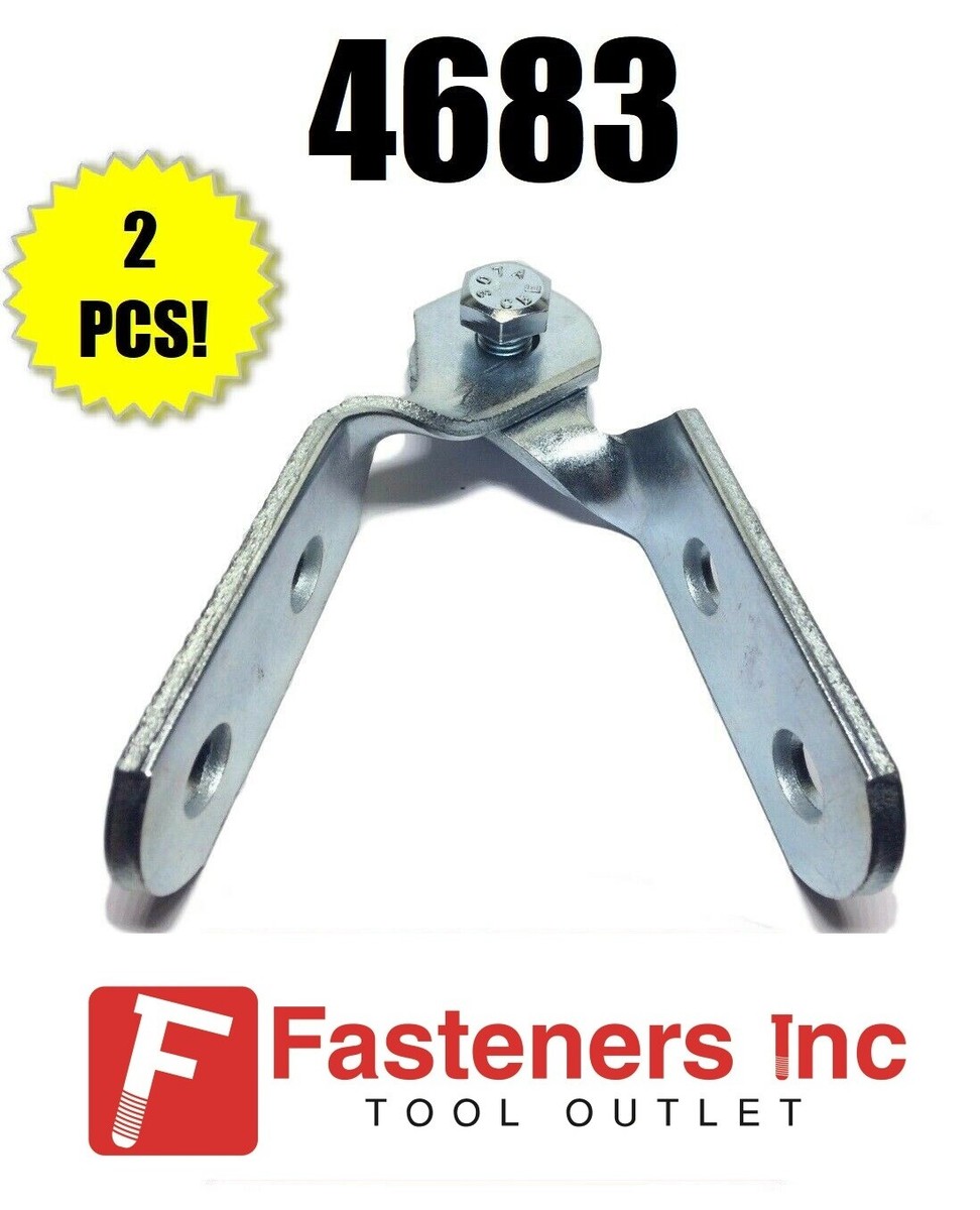 QTY 2) 4-Hole Adjustable Hinges 4 Unistrut Channel/B-Line (#4683
