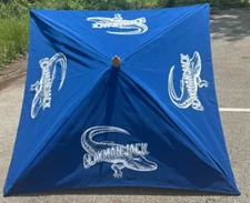 Cayman Jack Patio Beach Market Man Cave Umbrella 7' X 6 Wood Frame NEW