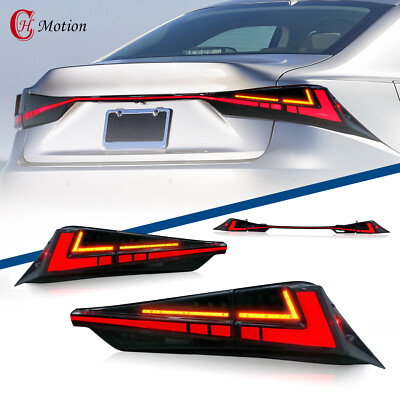 Smoke LED Tail Lights For 2014-2020 Lexus IS250 300h 350 F Start UP Animation