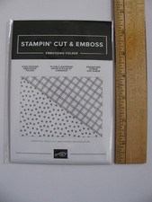 Stampin Up STAR CROSSED Embossing Folder Cut  Emboss NIP