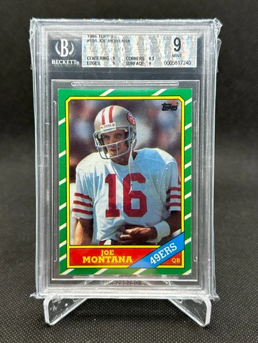 1986 Topps Joe Montana #156 BGS 9 MINT Great Centering and Color