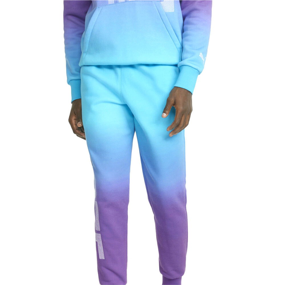 PUMA One Of One Gradient Drawstring Pants for Men - Blue Athletic Casual Bottoms 5351