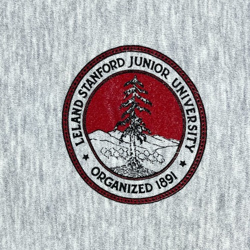 VTG Lee Sweatshirt Mens Large Stanford University Double Sided Reverse Weave USA - Picture 3 of 11