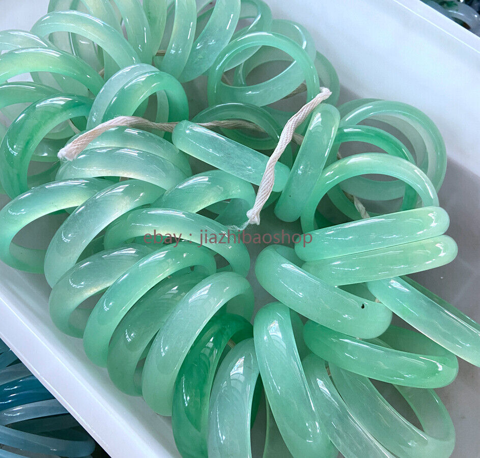 Elegant Light Green Jadeite Gemstone Bangle Bracelet 56-66mm Jewelry