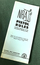 1953 NRA Pistol Rules Target Competition Regulations International ShootingUnion