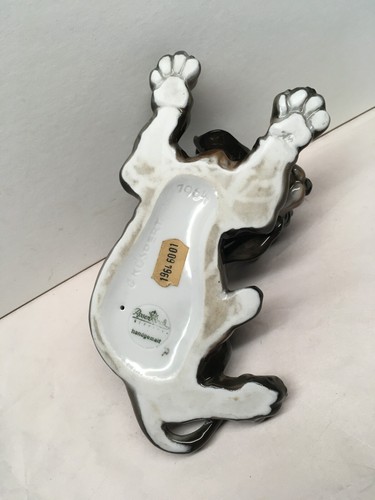 Statuina cucciolo bassotto porcellana Rosenthal vintage 6,5” Germania 1964 – n.2 scuro - Foto 12 di 14